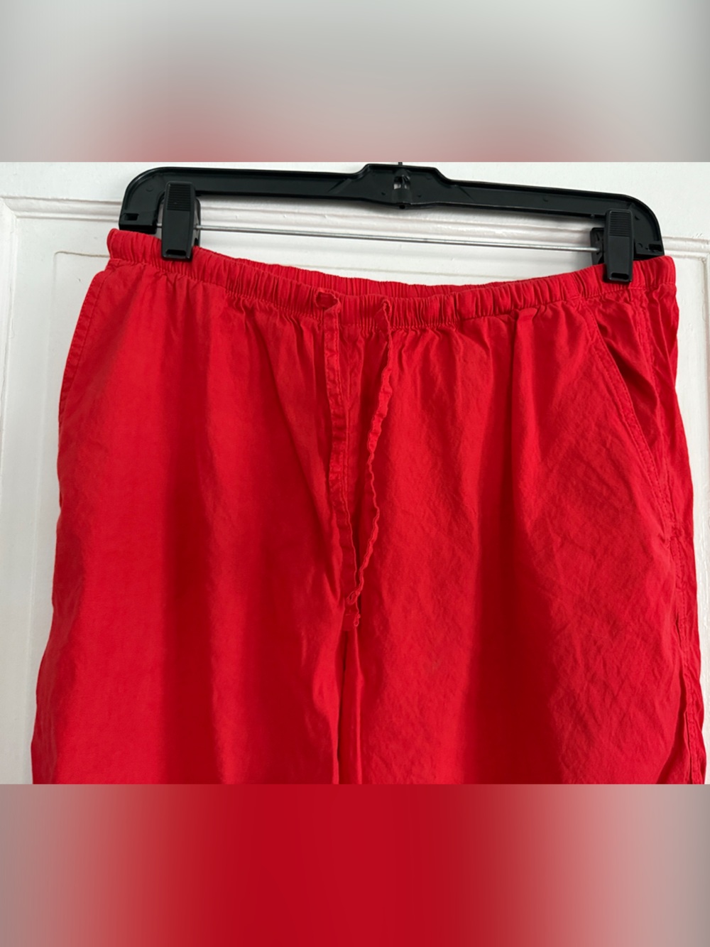 Athleta Women’s Wide Leg Pants with drawstring in Bright Red - Picture 2 of 5
